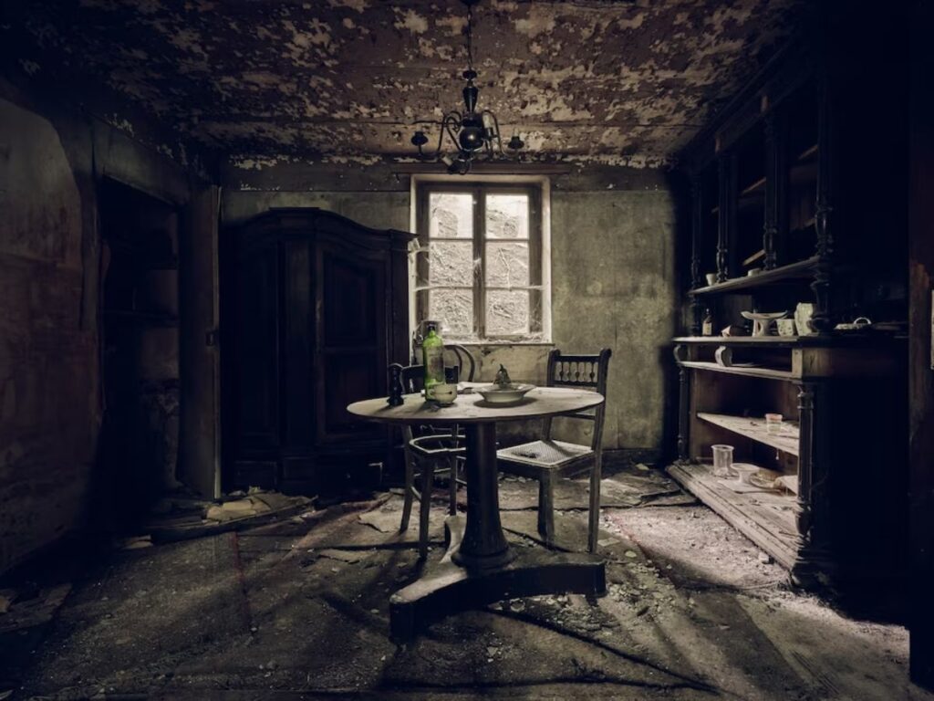 Abandoned Room with Table