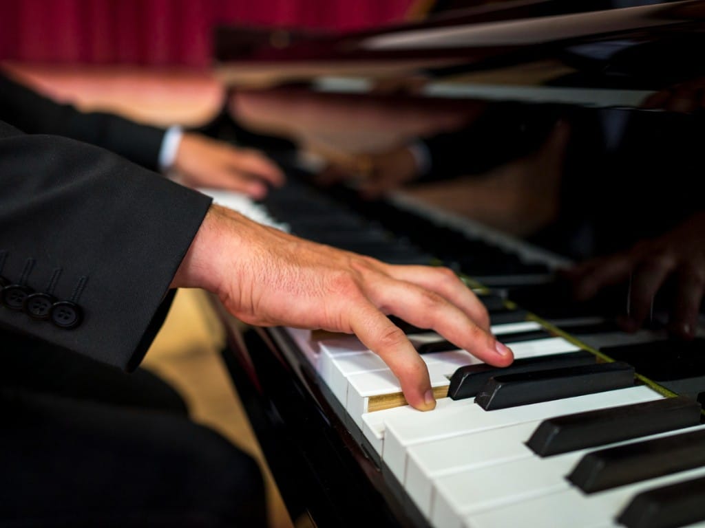 performing at piano bar